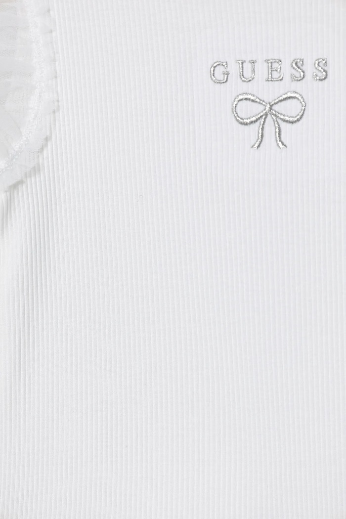Fete Guess tricou copii K6RI12.KCU20.PPY2 alb
