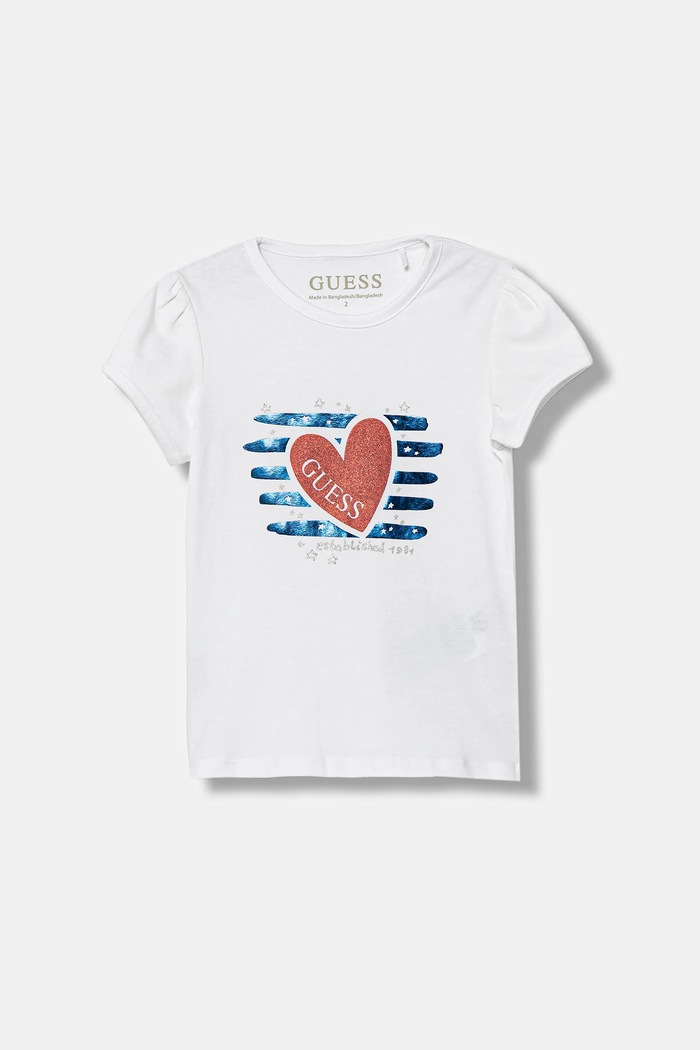 Guess tricou copii print alb K6RI15.K6YW4.PPY2