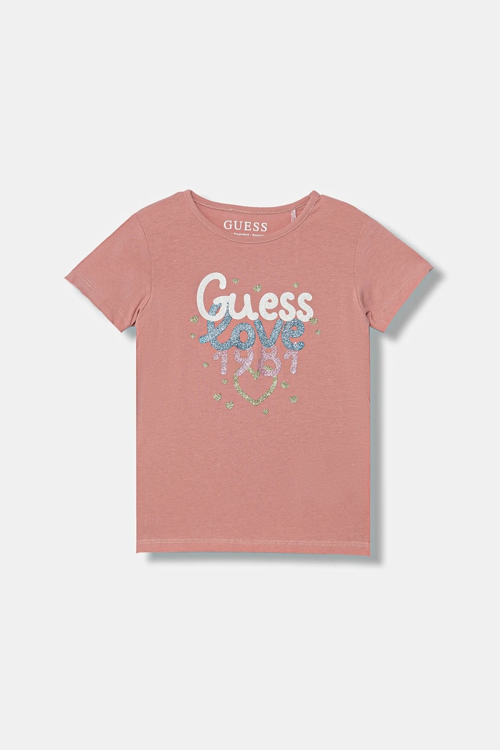 Guess gyerek póló elasztánnal rózsaszín K6RI20.K6YW4.PPY2