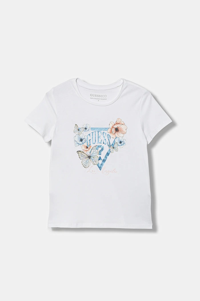 Guess tricou copii print alb K6RI21.K6YW4.PPY2