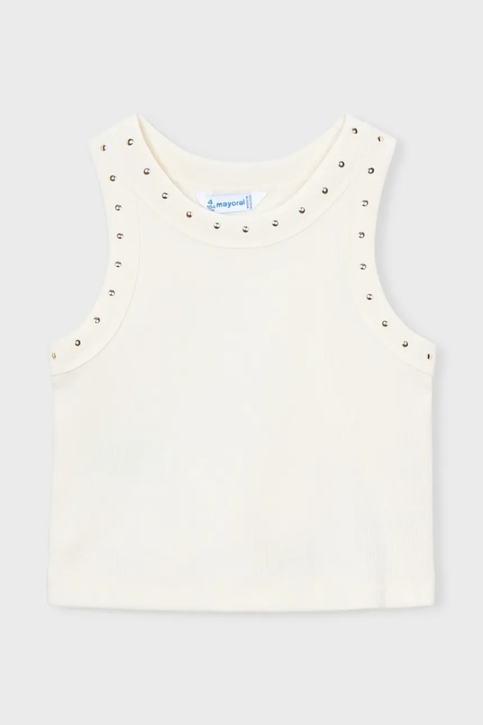 Mayoral top copii 3021.6F.Mini.PPY2 alb SS26