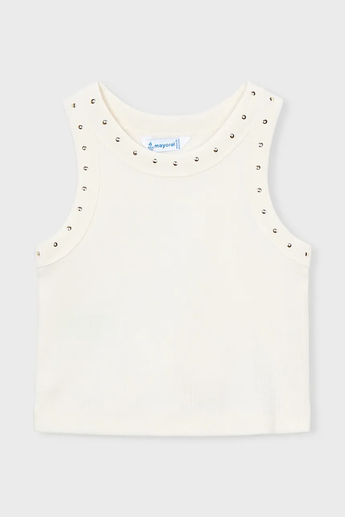 Mayoral top copii 3021.6F.Mini.PPY2 alb SS26