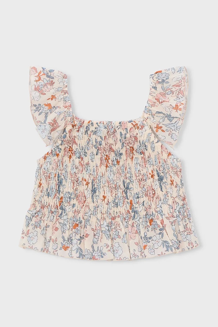 Fete Mayoral top din bumbac pentru copii 3028.6H.Mini.PPY2 bej
