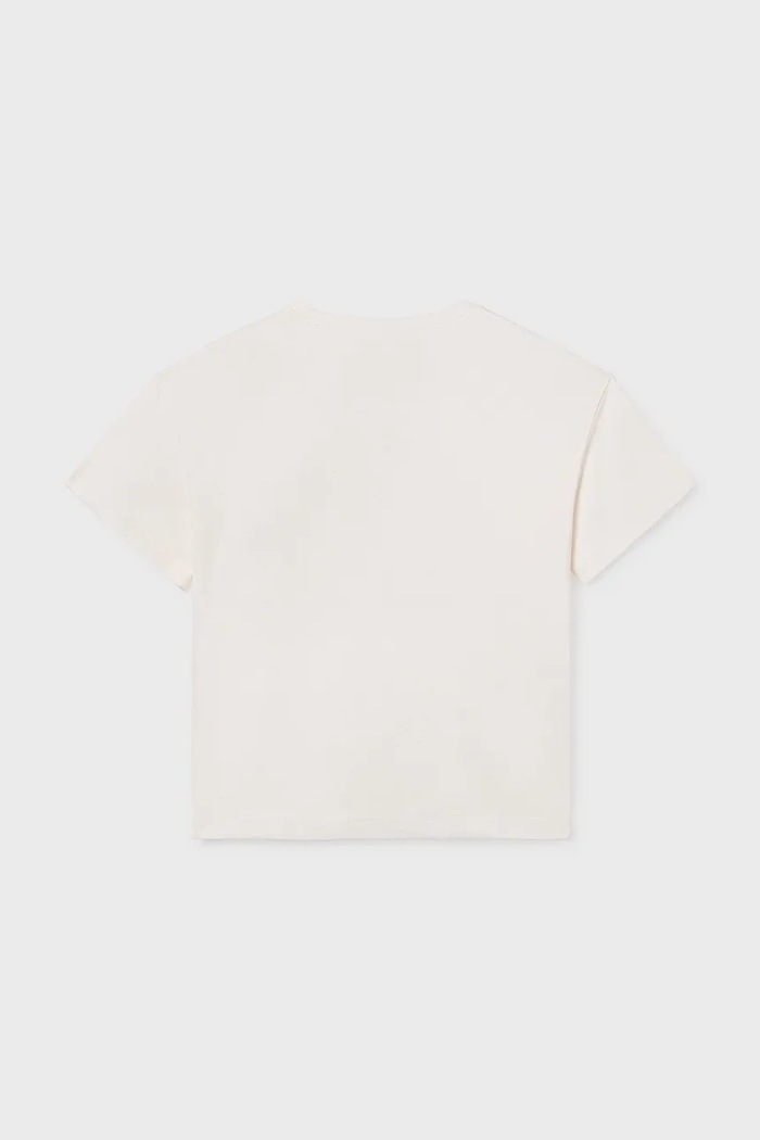 BIMBA Mayoral t-shirt in cotone per bambini 6005.8C.Junior.PPY2 bianco