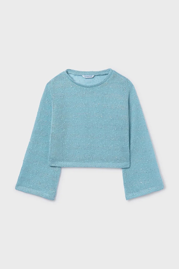 Dziewczynka Mayoral longsleeve dziecięcy 6161.8D.Junior.PPY2 niebieski