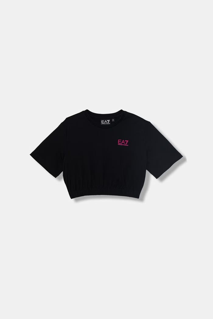 EA7 Emporio Armani tričko detské bavlnené čierna 7G000203.AF12503