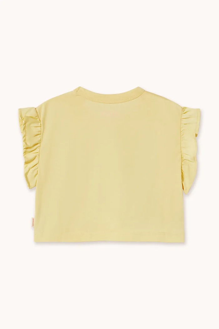 Fete Tinycottons tricou de bumbac pentru copii YELLOW FLOWERS GRAPHIC CROP TEE SS26.067 galben