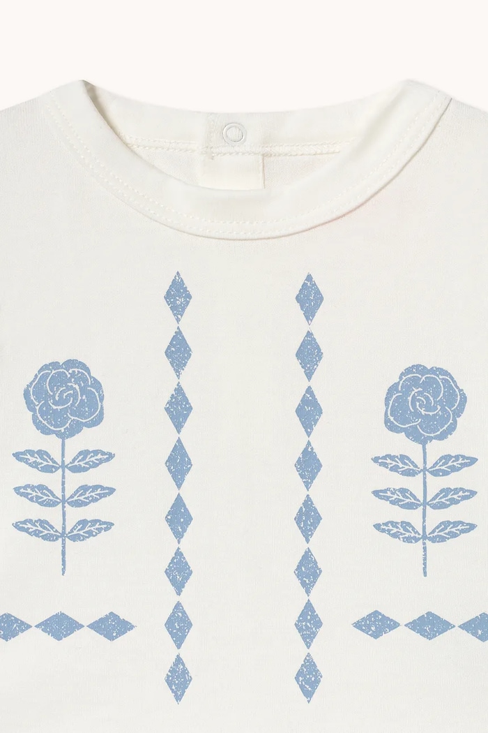 Dievča Tinycottons tričko dojčenské bavlnené FLOWER PATTERN GRAPHIC BABY TEE SS26.070 biela