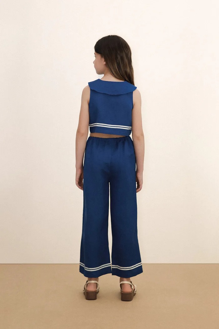 Dětská košile ze směsi lnu Tinycottons STRIPES CROPPED SHIRT SS26.219