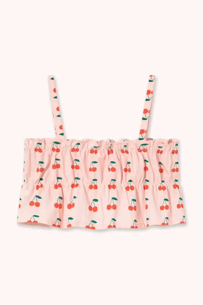 Κοριτσίστικα Παιδικό βαμβακερό τοπ Tinycottons CHERRIES TOP SS26.275 ροζ