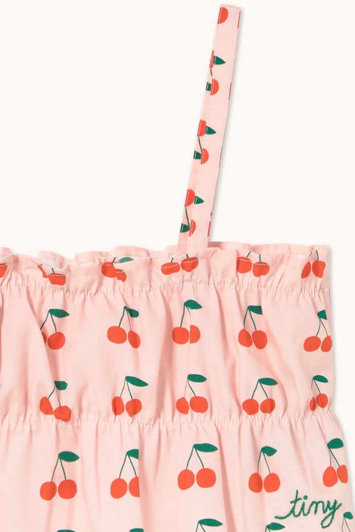 Παιδικό βαμβακερό τοπ Tinycottons CHERRIES TOP ροζ SS26.275