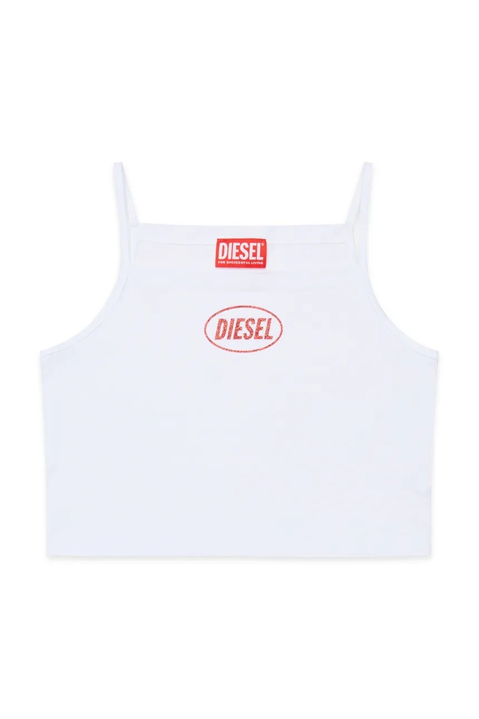 Diesel top bawełniany dziecięcy TEDIM T-SHIRT bawełna biały J02584.0GRAI