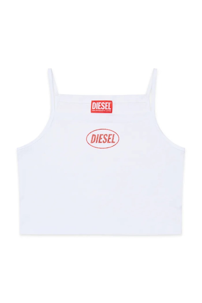 Diesel top bawełniany dziecięcy TEDIM T-SHIRT bawełna biały J02584.0GRAI