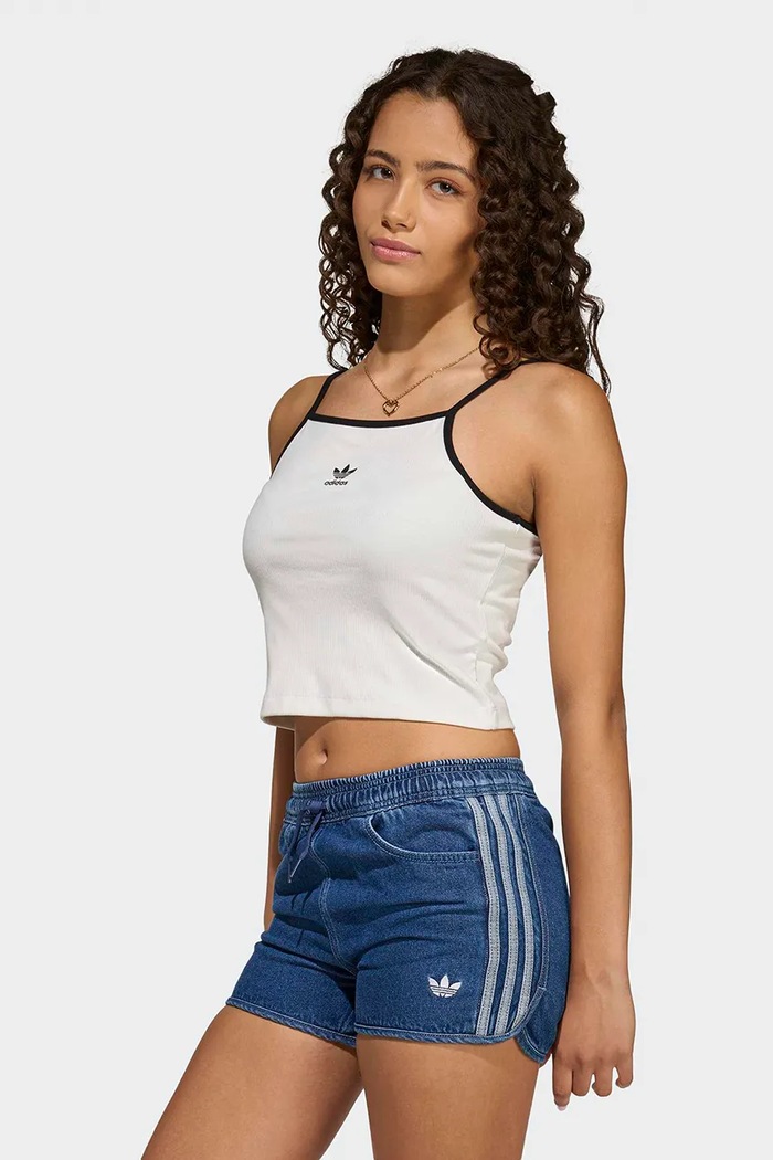 adidas Originals top dziecięcy z elastanem biały KE2493