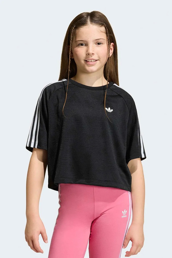 Detské tričko adidas Originals okrúhly čierna KD7831