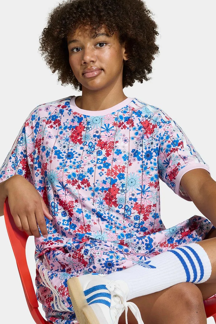 Παιδικό μπλουζάκι adidas Originals LIBERTY KD1765 ροζ