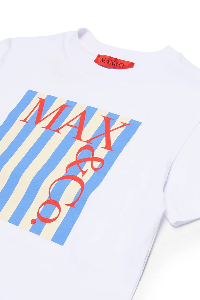 Dievča Detské bavlnené tričko MAX&Co. MAXT31F T-SHIRT MX0287.MX057 biela