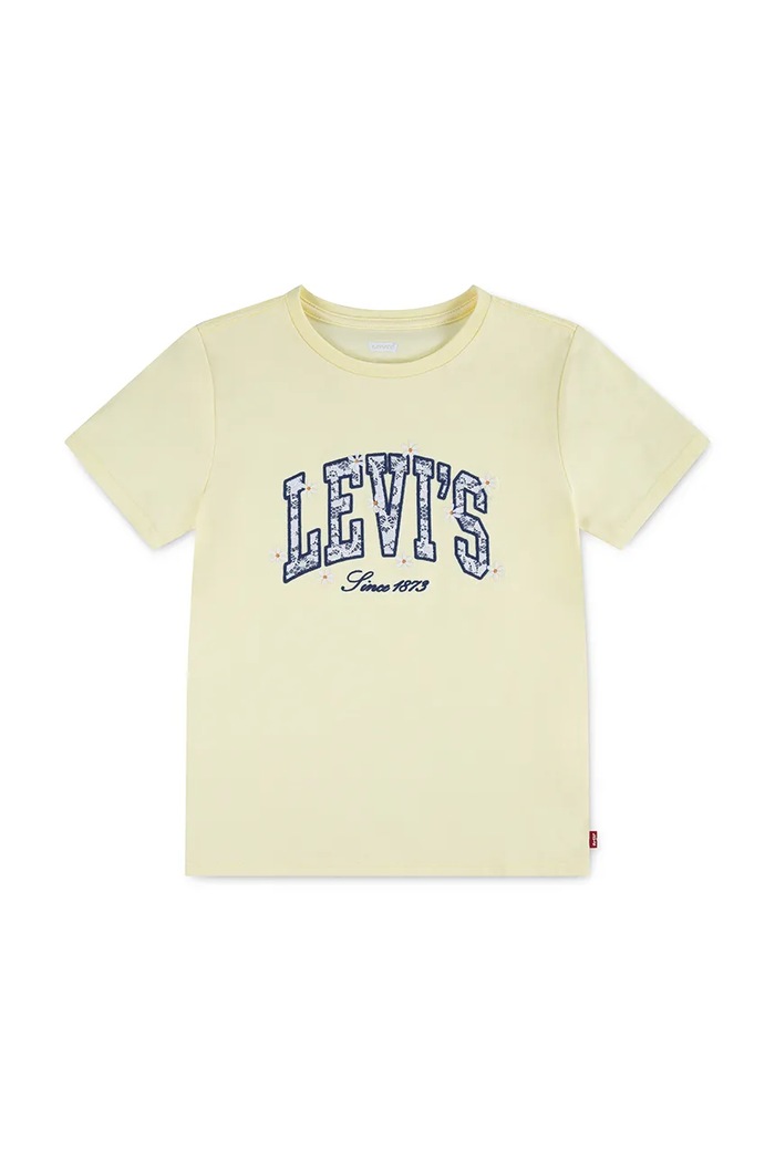 Detské tričko Levi's LEVIS CHAMBRAY APPLIQUE TO okrúhly žltá 3EP571