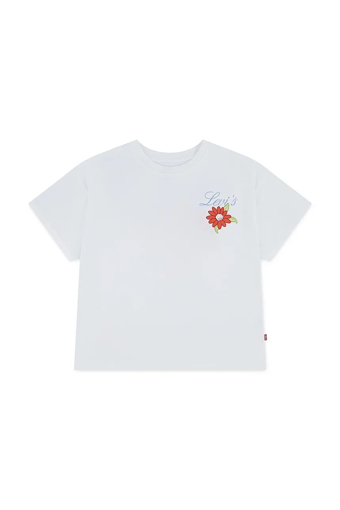 Detské tričko Levi's LEVIS FLORAL OVERSIZED TEE 3EP700 biela SS26
