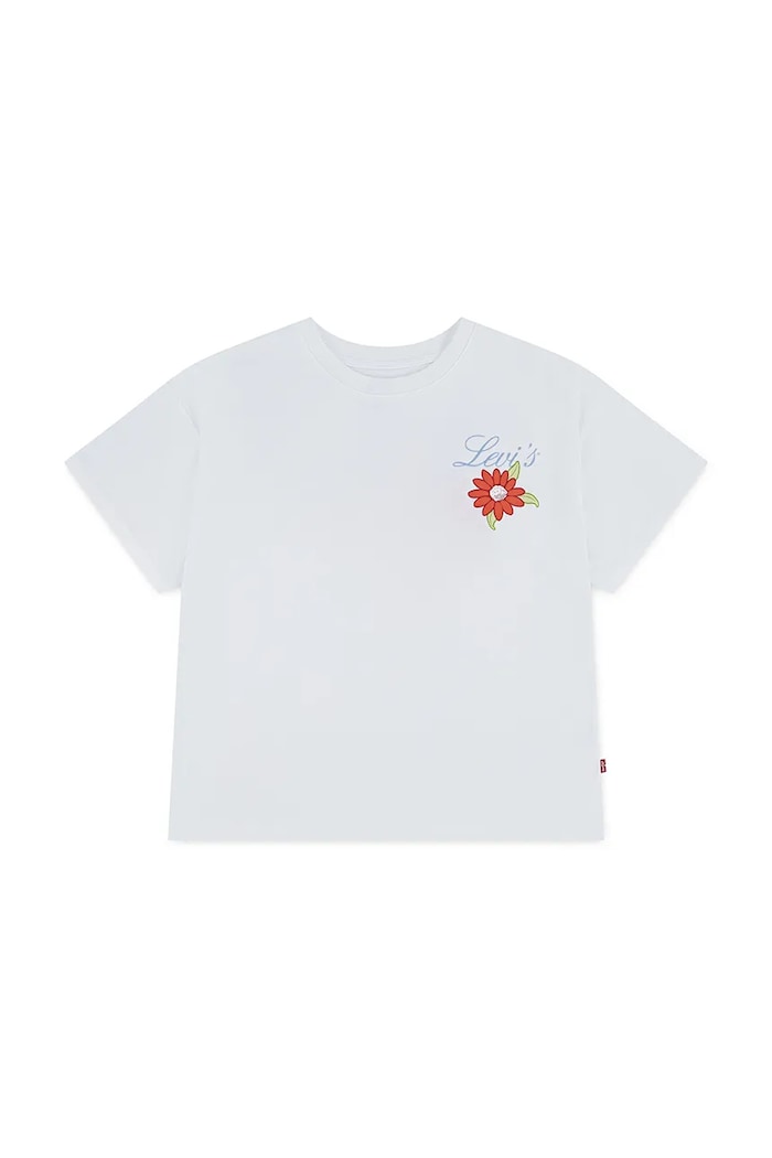 Detské tričko Levi's LEVIS FLORAL OVERSIZED TEE 3EP700 biela SS26