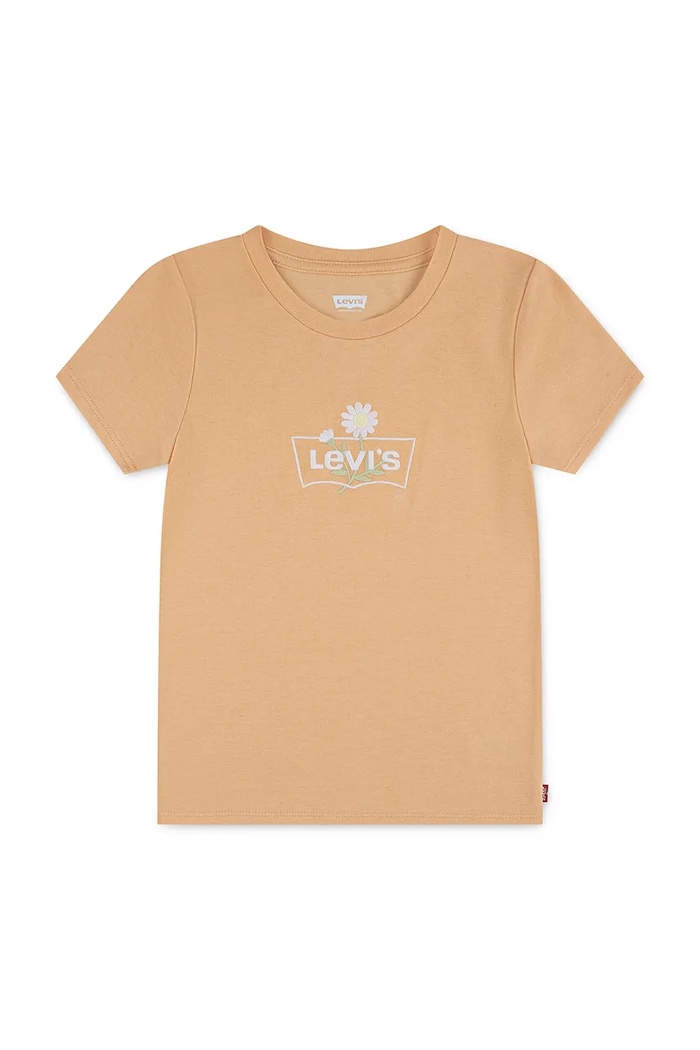 Detské tričko Levi's DAISY BATWING okrúhly oranžová 4EP792