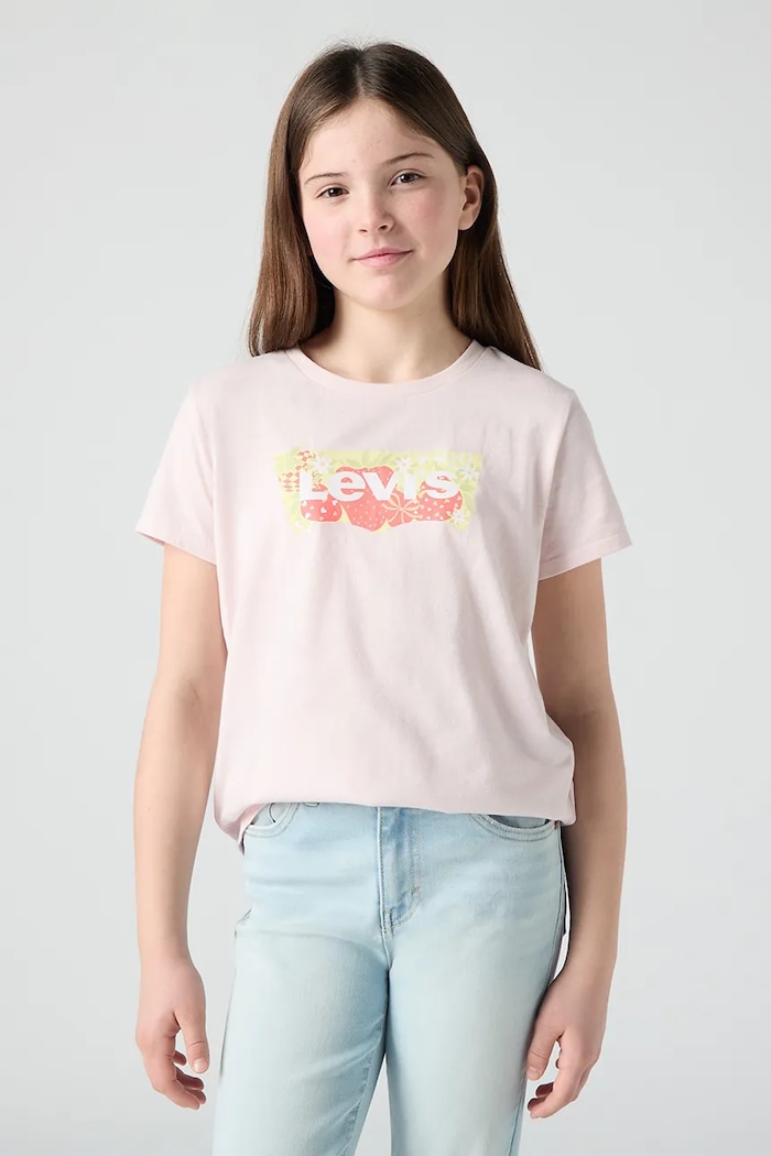 Levi's tricou copii STRAWBERRY SS BATWING TEE print roz 4EP887