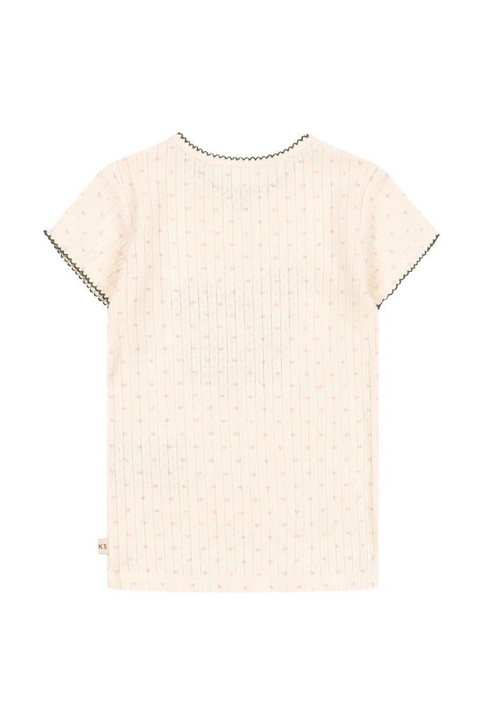Konges Sløjd t-shirt bawełniany dziecięcy MINNIE TEE GOTS KS105210.PPY2 beżowy SS26