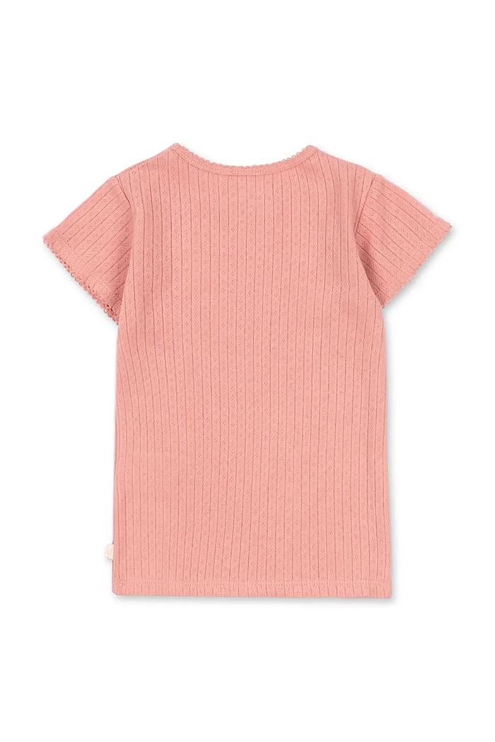 Detské bavlnené tričko Konges Sløjd MINNIE TEE GOTS KS105210.PPY2 ružová SS26