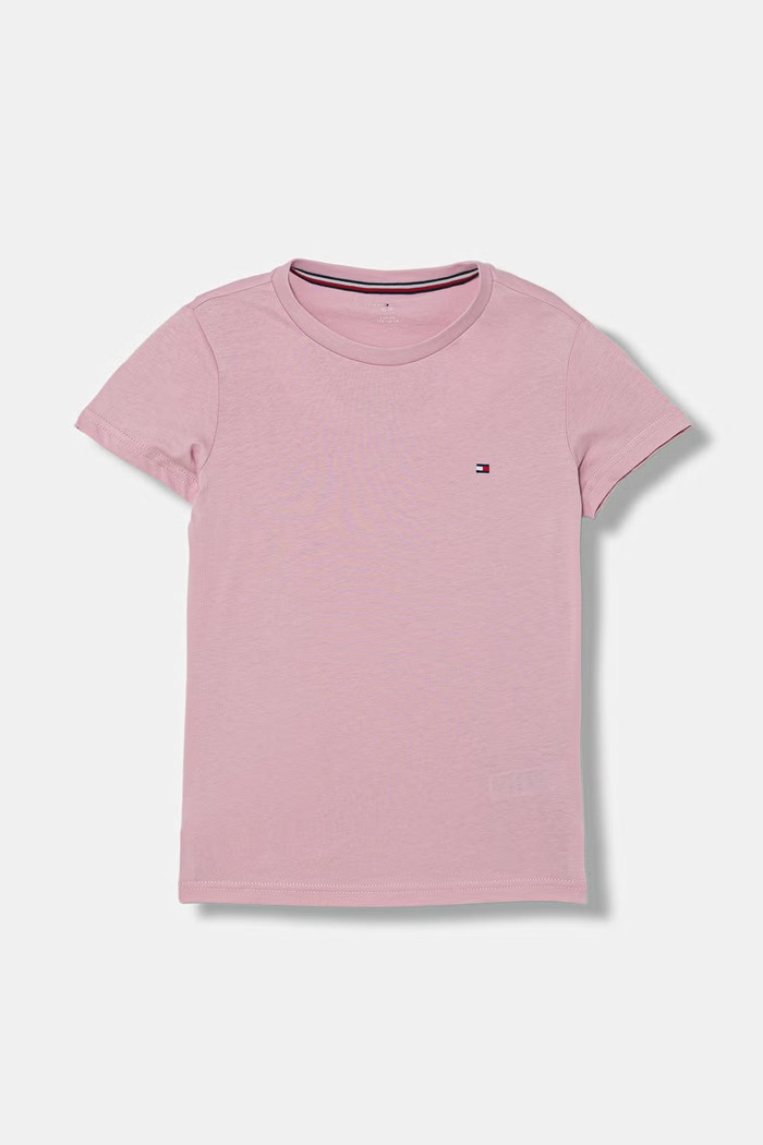 Tommy Hilfiger tricou basic copii din bumbac pachet de 2 UG0UG00307.PPY2 roz SS26