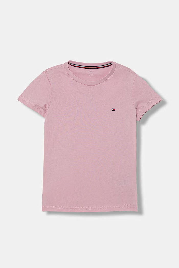 Tommy Hilfiger tricou basic copii din bumbac pachet de 2 UG0UG00307.PPY2 roz SS26