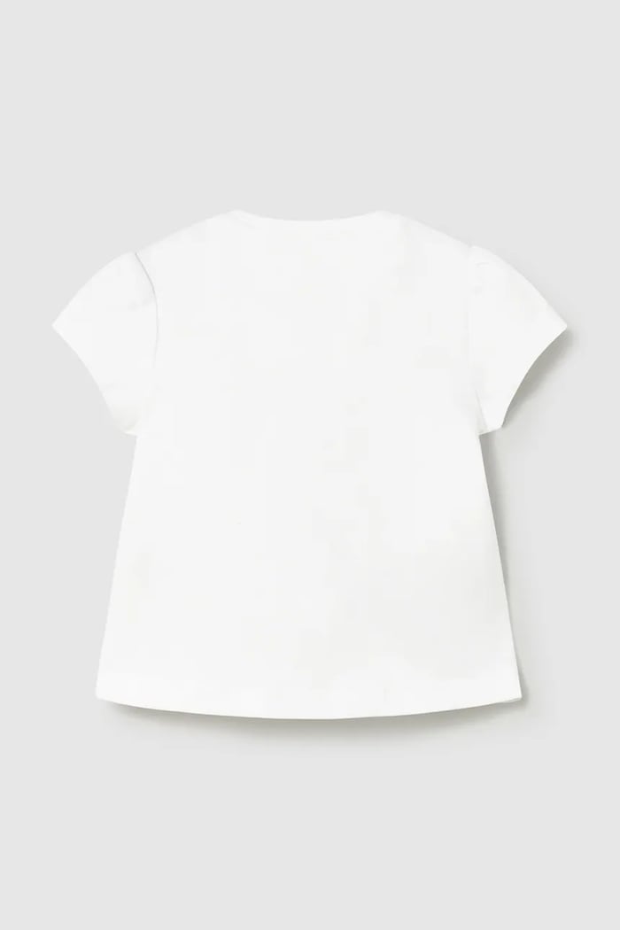 Μπλουζάκι μωρού Mayoral Newborn 1076.2R.Newborn.PPY2 λευκό SS26
