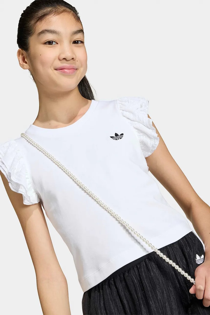 Adidas Originals t-shirt dziecięcy z bawełną KC6771 biały