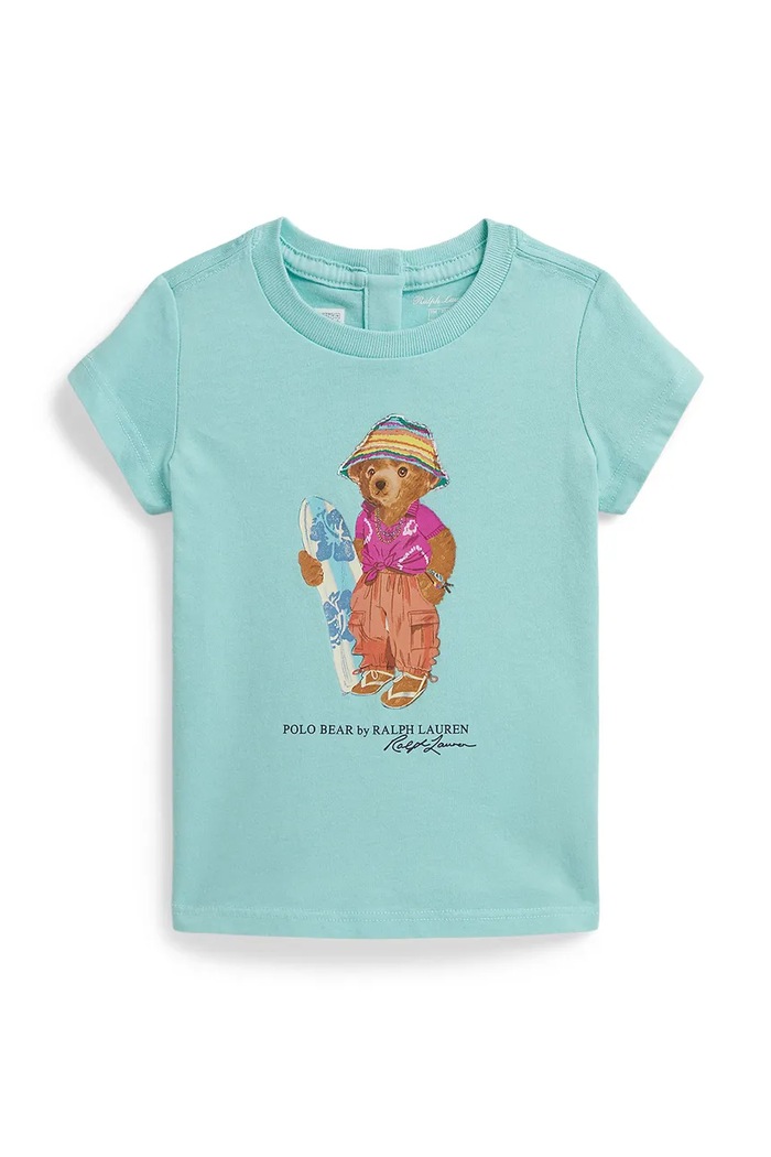 Polo Ralph Lauren T-shirt παιδικό βαμβακερό τιρκουάζ 310B22529001