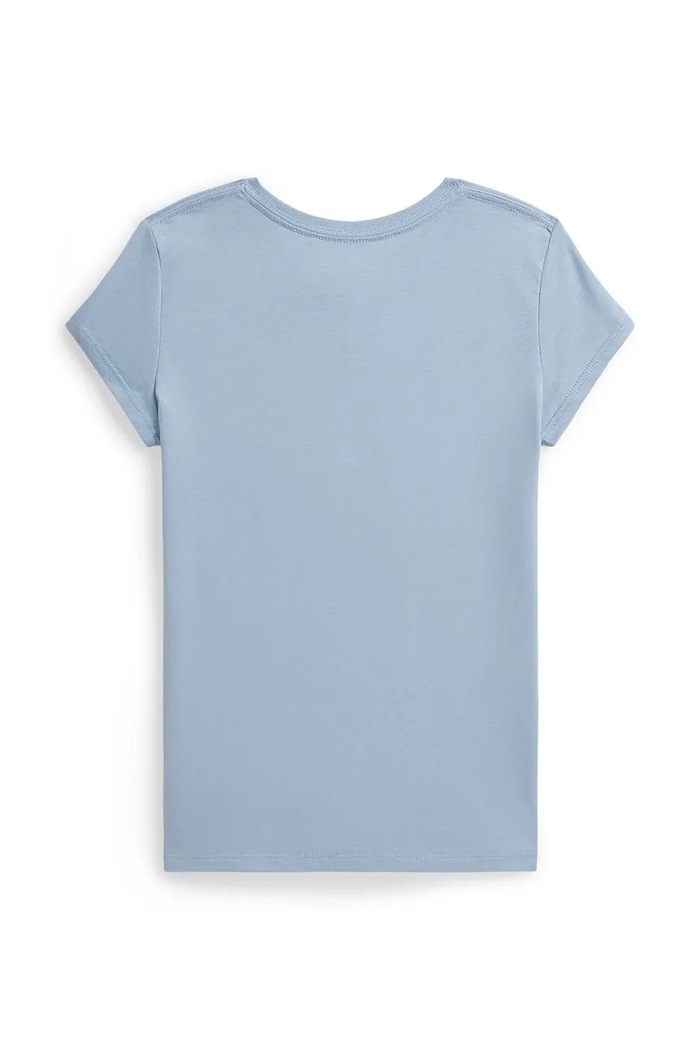 Dievča Polo Ralph Lauren detské basic bavlnené tričko 313A11759002 modrá