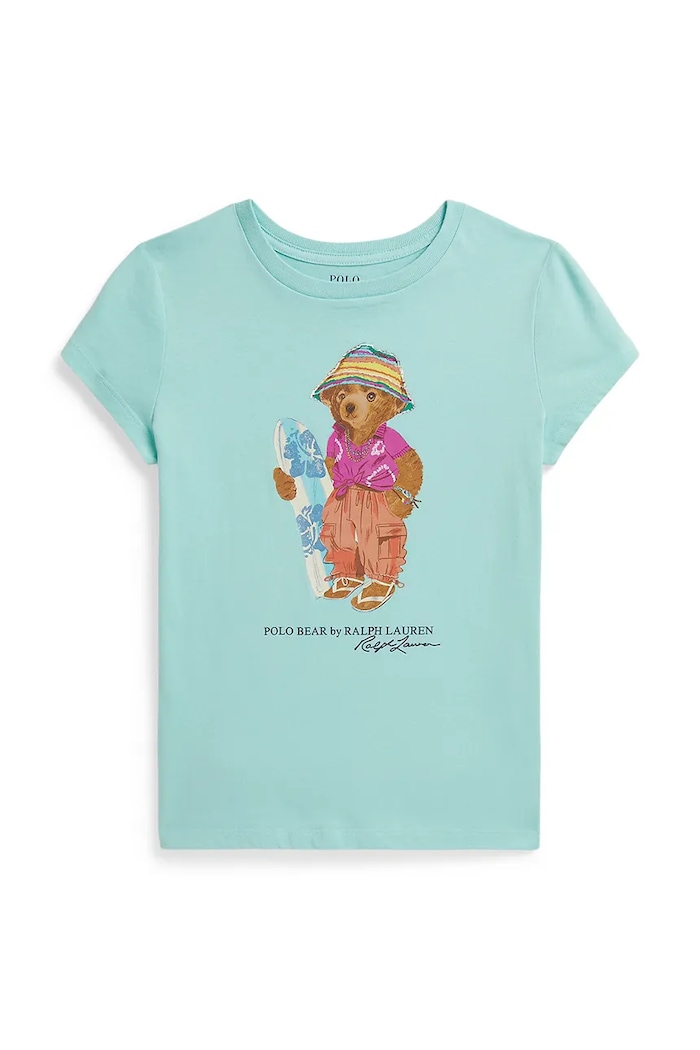 Polo Ralph Lauren t-shirt παιδικό βαμβακερό τιρκουάζ 313B22529001