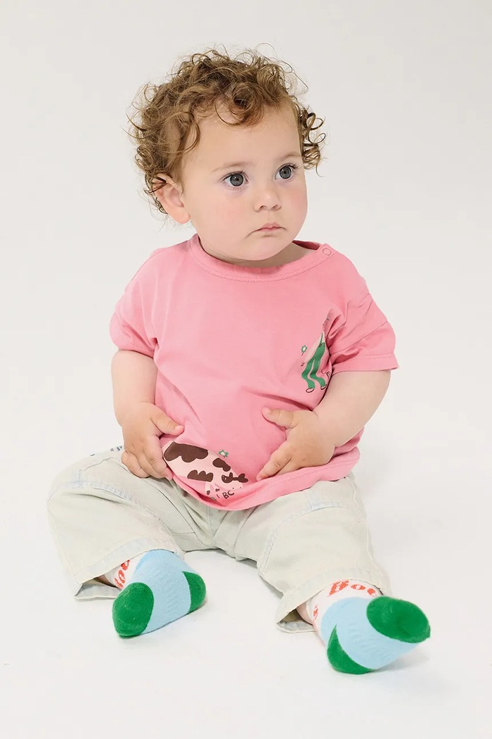 Detské bavlnené tričko Bobo Choses Farm Adventure bavlna ružová 126AB010