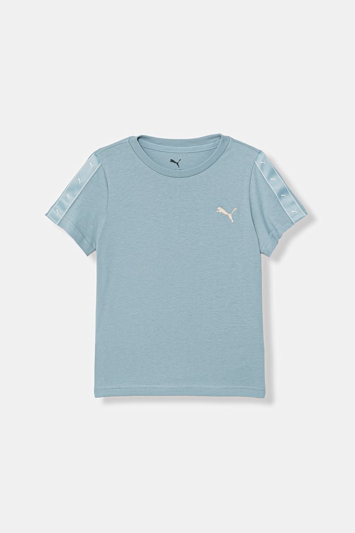 Detské bavlnené tričko Puma ESS TAPE nášivka modrá 688490.PPY2