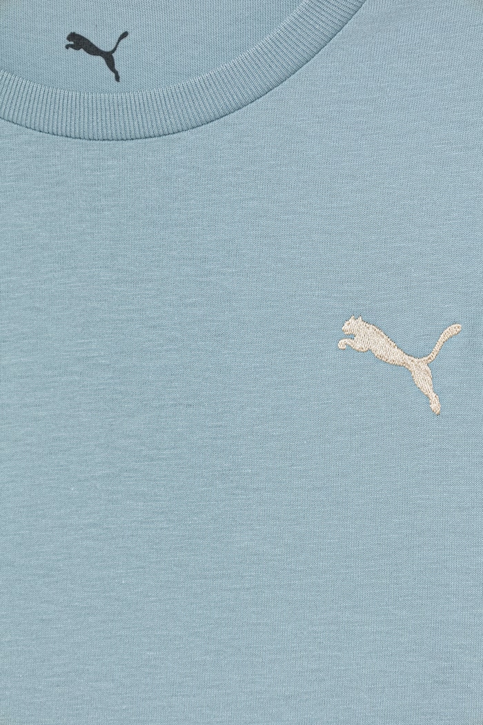 Dievča Detské bavlnené tričko Puma ESS TAPE 688490.PPY2 modrá