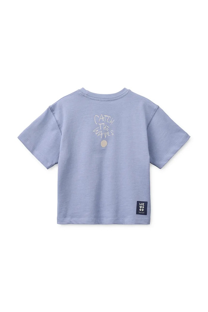 Dievča Detské bavlnené tričko Liewood Tyler Placement SS T-shirt LW20637.PPY2 fialová
