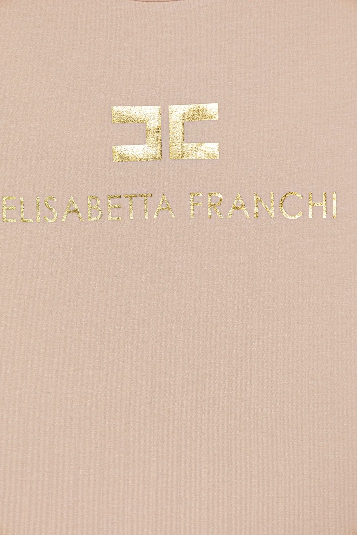 Κοριτσίστικα Παιδικό μπλουζάκι Elisabetta Franchi EFTS260.0.JE006.140.158 πορτοκαλί