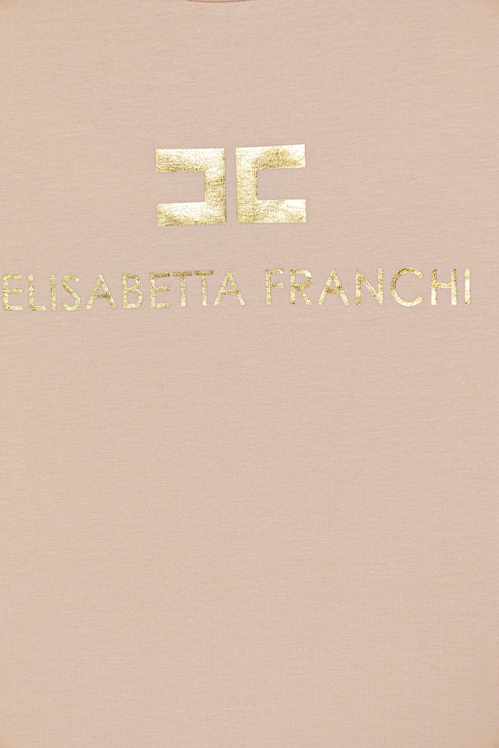Κοριτσίστικα Παιδικό μπλουζάκι Elisabetta Franchi EFTS260.0.JE006.140.158 πορτοκαλί