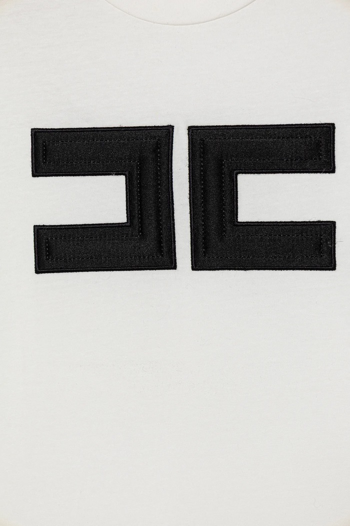 Κοριτσίστικα Παιδικό μπλουζάκι Elisabetta Franchi EFTS262.0.JE006.140.158 μπεζ
