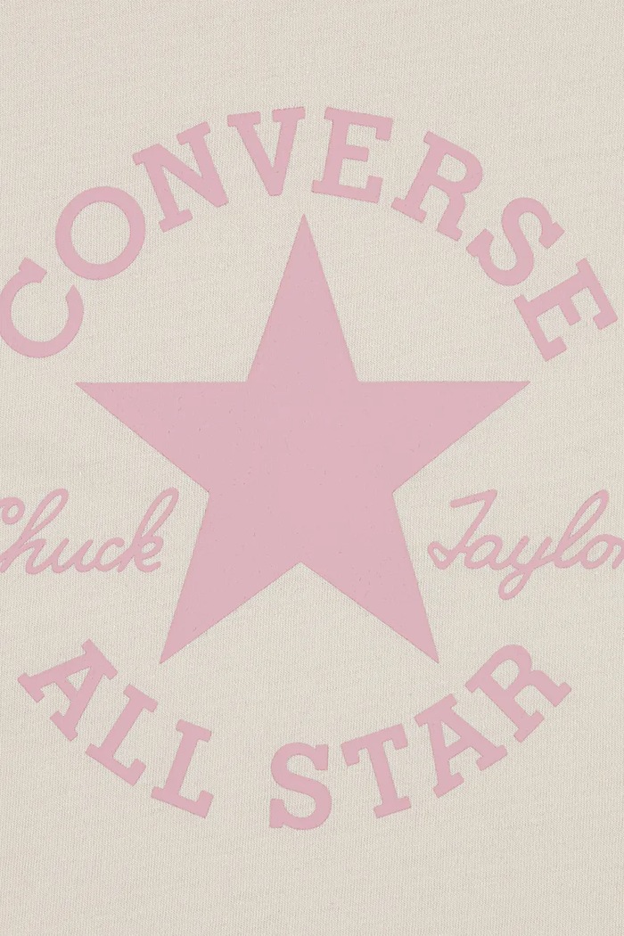 Dziewczynka Converse t-shirt dziecięcy 3CH526 beżowy