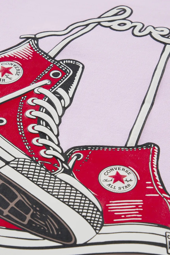 Детска тениска Converse розов 3CJ604