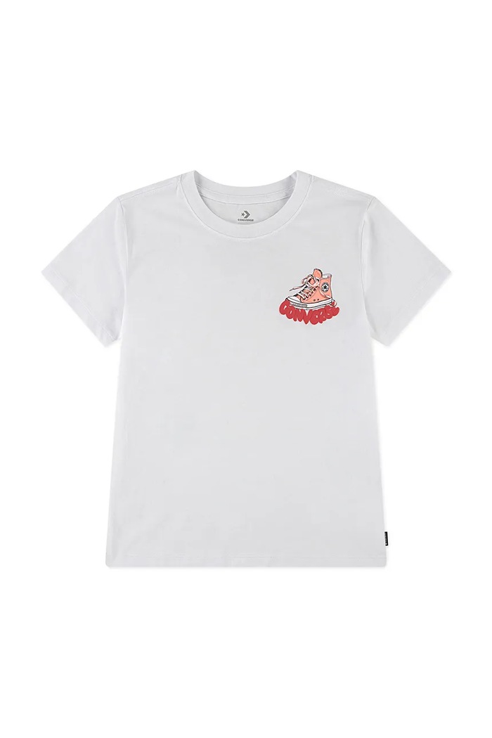 Detské tričko Converse okrúhly biela 4CJ021
