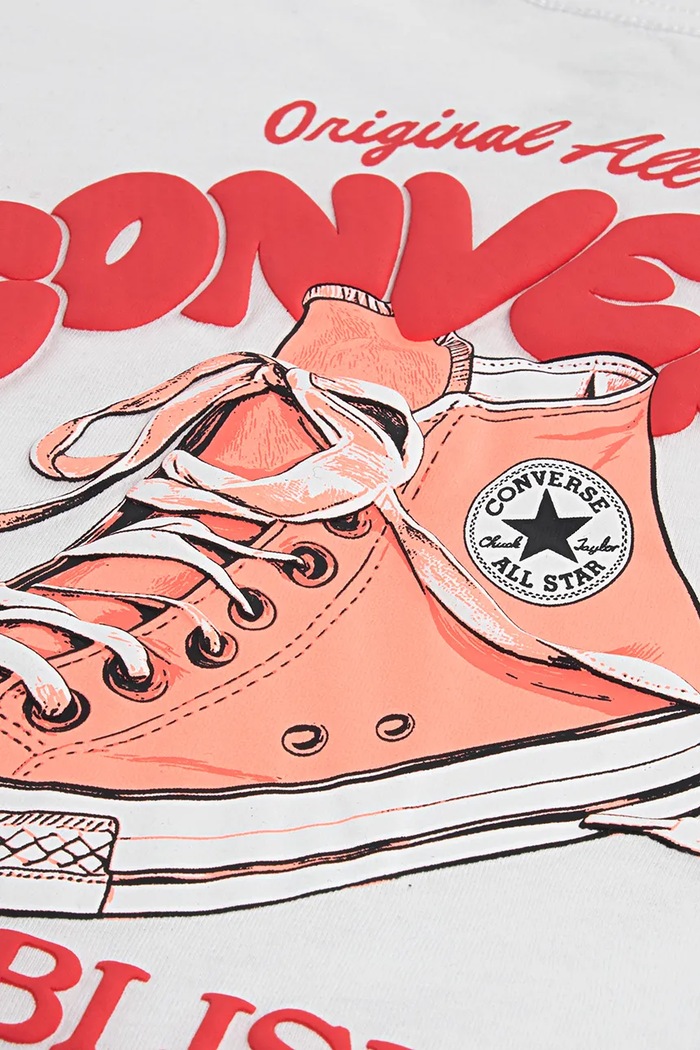 Dievča Detské tričko Converse 4CJ021 biela