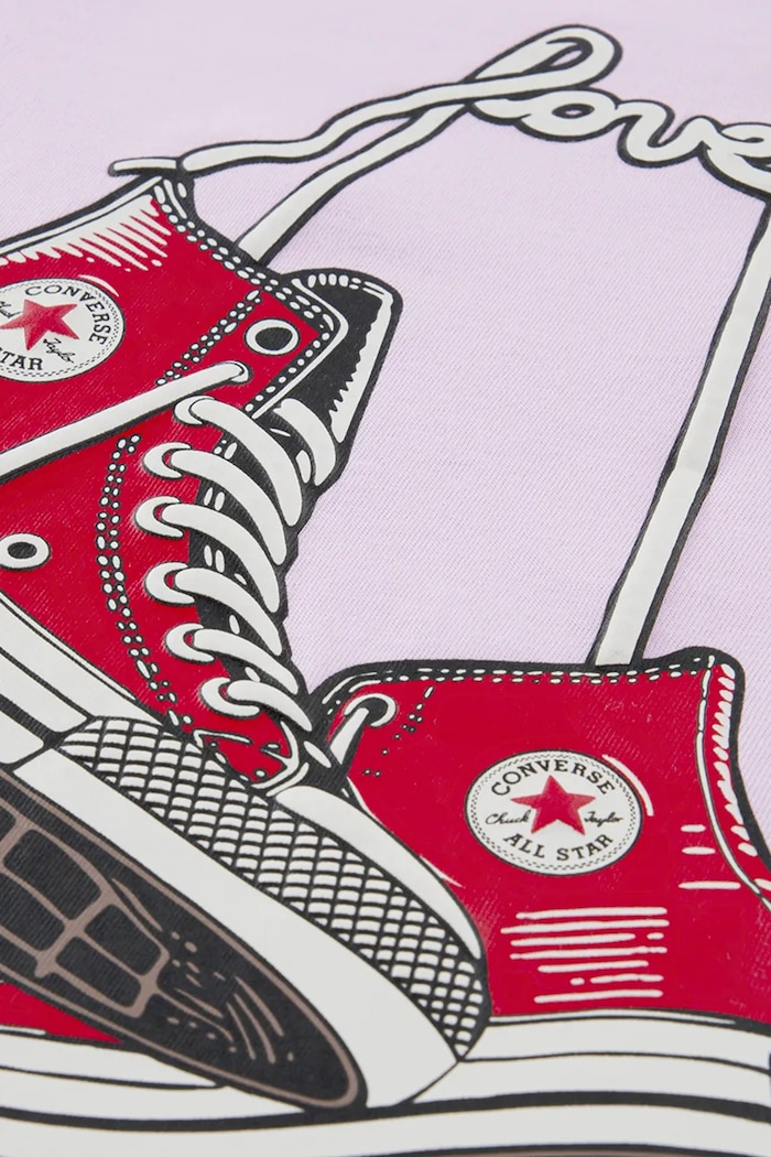 Παιδικό μπλουζάκι Converse ροζ 4CJ604