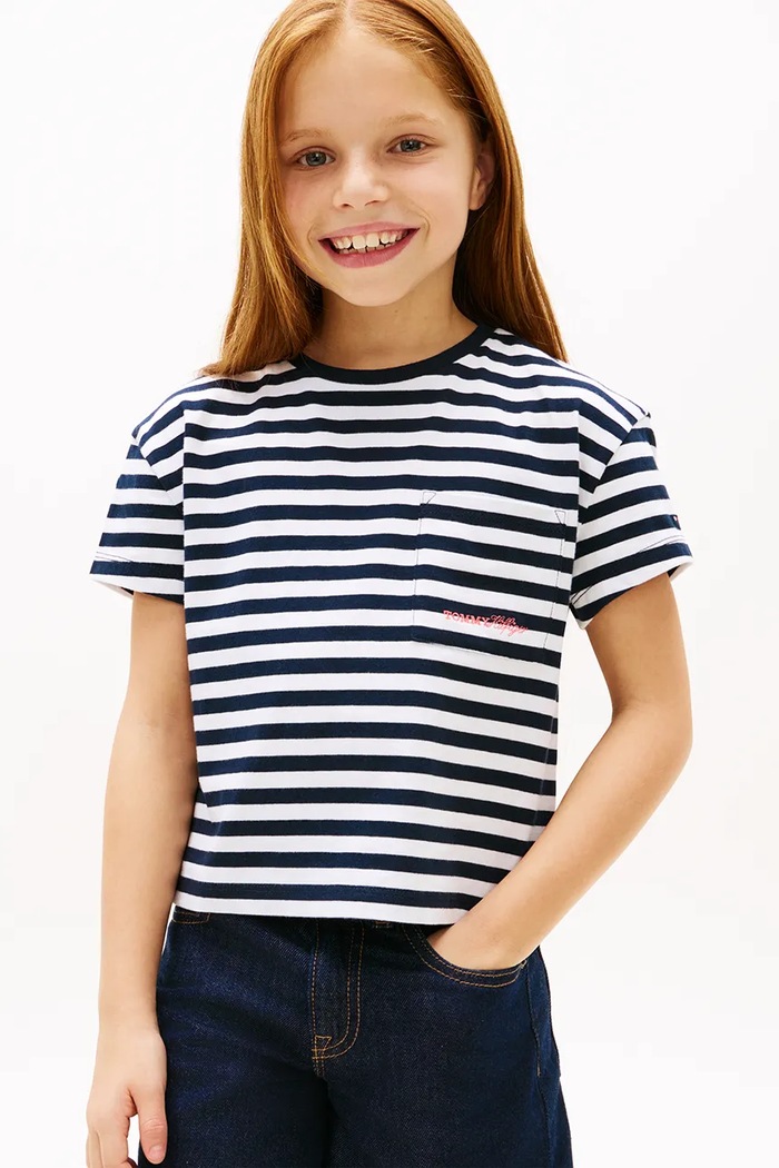 Tommy Hilfiger tricou pentru copii bumbac bleumarin KG0KG09199.128.176.PPY2