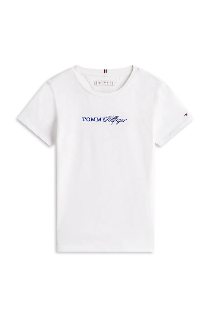 Tommy Hilfiger tricou basic pentru copii KG0KG09123.98.122.PPY2 alb SS26