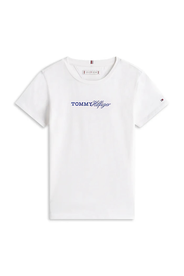 Tommy Hilfiger tricou basic pentru copii KG0KG09123.128.176.PPY2 alb SS26